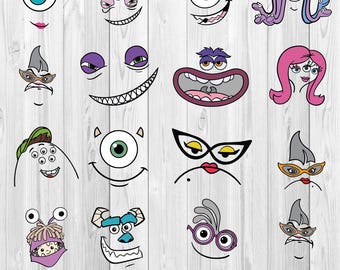 モンスターズ・インク SVG バンドル: 漫画クリップアート (デジタルダウンロード)