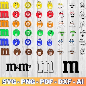 m and m faces svg, face Svg, SVG for Cricut, Layered files, Tshirt Face SVG, Digital Files, Digital Vector File,