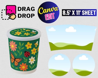 Cotton Candy Label Template: Tub Wrapper Design (Digital Download)