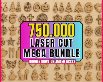 Mega Laser Cut Bundle: Engraving Patterns, Metal Cutting Files (Digital Download)
