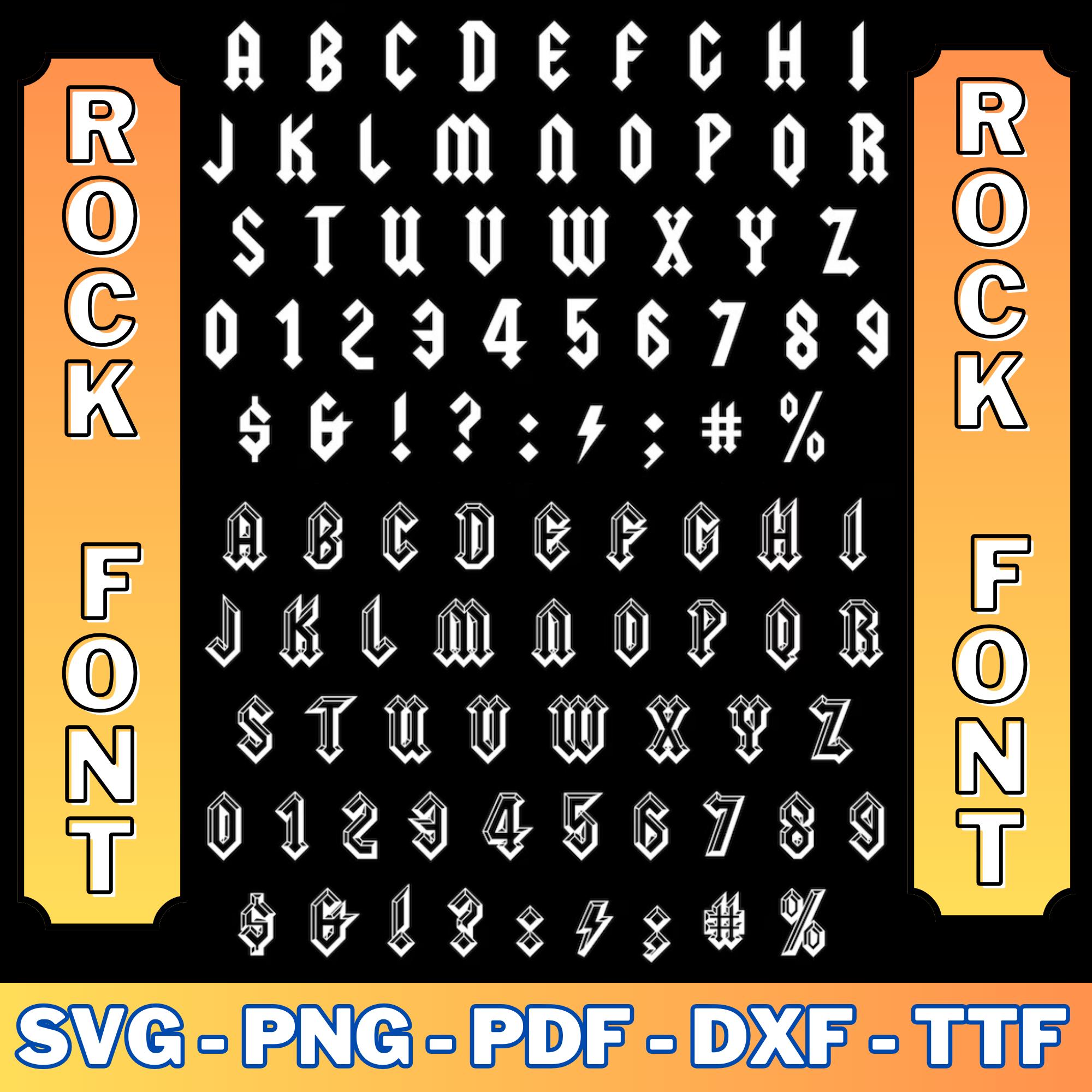 Rock Font, Hard Rock Font, Heavy Metal Font, Music Font, Metal Font, Party Font, Font Svg, Fonts, Svg, Png, Dxf, Ttf, Instant Download