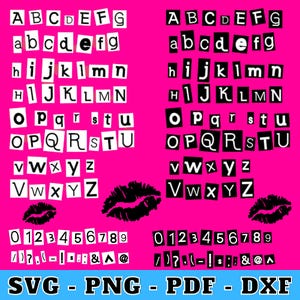 Alfabeto de Burn Book, letras de Burn Book, números de Burn Book, archivos de corte de Cricut, Burn Book SVG, fuente de Burn Book, Mean Girls SVG
