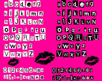 Fonte Burn Book SVG - Letras, Números, Arquivos Cricut Cut (Download Digital)