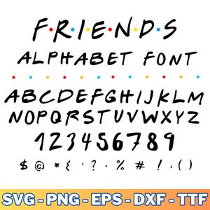 Friends Font, Friends Font For Cricut, Friends Font SVG, Cricut Font SVG, Font SVG, Friends Procreate Font, Svg for Cricut, Vector File