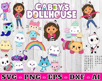Gabbys dollhouse Svg Bundle,gabbys dollhouse png bundle, gabbys dollhouse clipart, gabbys dollhouse font svg, gabbys birthday, gabby cat svg
