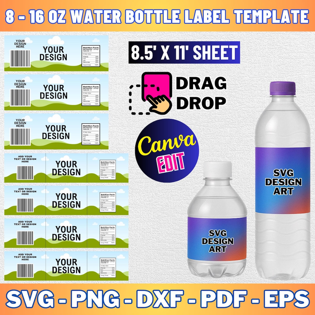 Image 2 for Diy Water Bottle Label Template