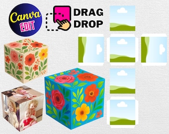 Custom Photo Cube Template: Memory Box SVG (Digital Download)