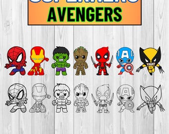 Superhero Svg / Baby Superhero Cricut Vector Bundle / Superhero DIY / Png Image For T-shirt / Cut File For Cricut Silhouette