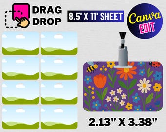 DIY ID Badge Template: Canva Editable, Printable (Digital Download)