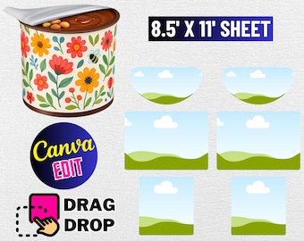 Hazelnut Treat Label Template: Editable Cocoa Spread & Biscuit Label (Canva, Digital Download)