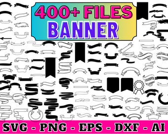 Ribbon Banner SVG Bundle: Cut Files for Cricut (Instant Download)