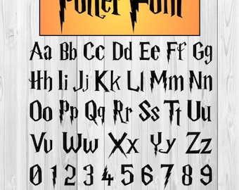 Potter Font SVG TTF, Wizard Font Svg, Magic Font Svg, Halloween Font, Potter Alphabet Svg, Potter Letters Svg, Svg Files for Cricut