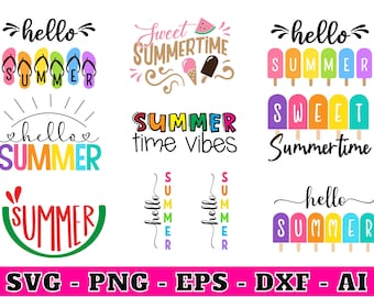 Summer SVG Bundle: Beach & Vacation Cut Files (Digital Download)