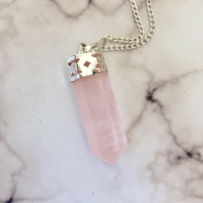 SALE! Rose quartz necklace rose quartz pendant rose quartz crystal rose quartz crystal necklace love stone necklace