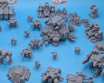 Terran Miniature Base - Deluxe (42 PC set) - StarCraft Diorama