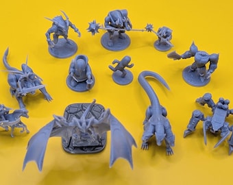 Guardian Forces & Bosses Miniatures | Resin Printed Set of 11 | Final Fantasy Collectibles