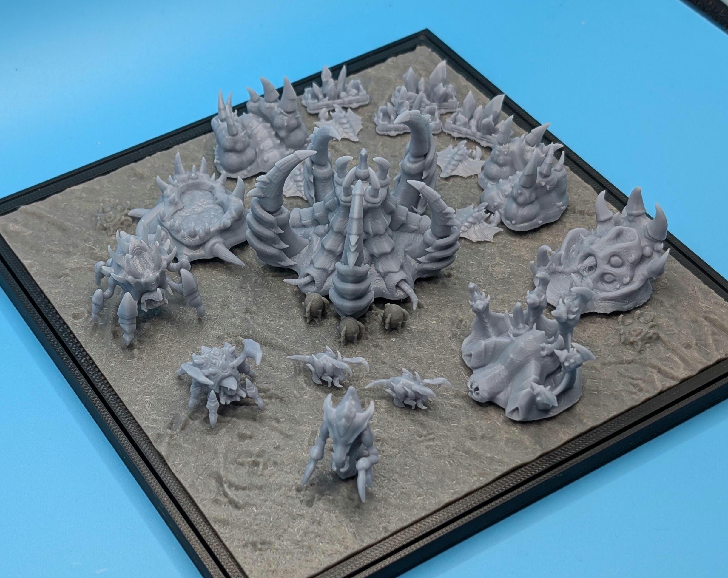 Zerg Base Layout Mini Zerg Base Diorama - Resin and FDM - Unpainted - Etsy