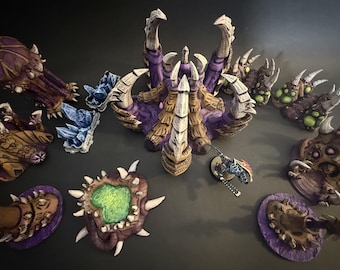 Zerg Jumbo Base - Unpainted - FDM Printed Table Top Terrain for Starcraft TMG