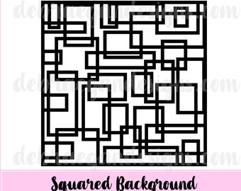 Squared 12x12 Background Cut File - SVG, PNG, JPEG - Silhouette Cameo, Cricut - Card Making, Scrapbooking