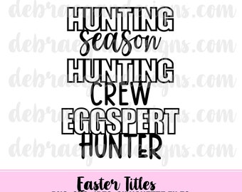 Easter Titles Cut File -SVG, PNG, JPEG, .Studio 3 - Silhouette Cameo, Cricut - Scrapbook Layout, Vinyl