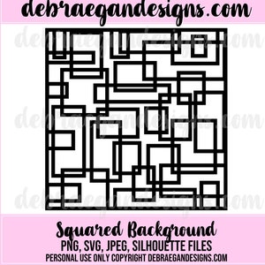 Squared 12x12 Background Cut File - SVG, PNG, JPEG - Silhouette Cameo, Cricut - Card Making, Scrapbooking