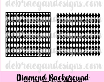 Diamond Background Cut File - SVG, PNG, JPEG, studio 3 - Silhouette Cameo, Cricut -  Scrapbooking Layout, Stencil, Mixed Media