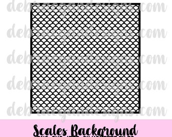 Scales Background Cut File - SVG, PNG, JPEG, studio 3 - Silhouette Cameo, Cricut - Mermaid, Fishing- Scrapbooking Layout, Stencil