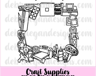 Craft Supplies Scrapbook Layout Cut File -SVG, PNG, JPEG, .Studio 3 - Scrapbook Layout, Scrapbooking Supplies