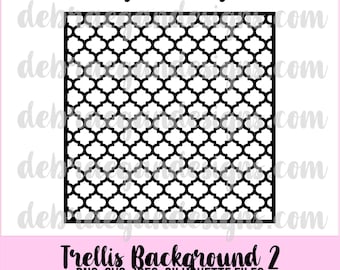 Trellis Background 2 Cut File - SVG, PNG, JPEG, studio 3 - Silhouette Cameo, Cricut - Lattice, Quatrefoil  Scrapbooking Layout, Stencil