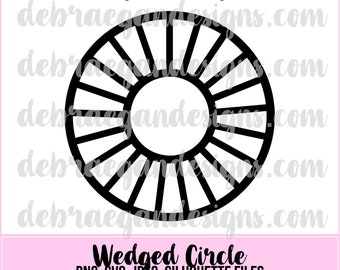 Wedged Circle - SVG, PNG, JPEG - Silhouette Cameo, Cricut - Cut File, Card Making, Scrapbooking