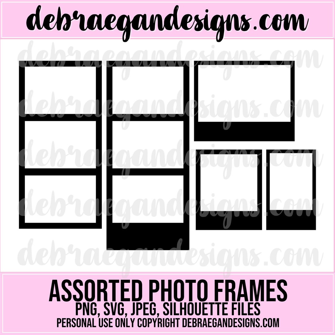 Svg Photo Frame Color Assorted Photo Frames - SVG, PNG, JPEG - Silhouette Cameo, Cricut ...