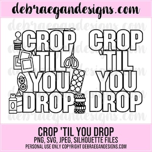 Ritaglia fino allo sfinimento File di taglio - 2 stili - SVG, PNG, JPEG - Silhouette Cameo, Cricut - File di taglio, Creazione di carte, Scrapbooking - File di taglio digitale