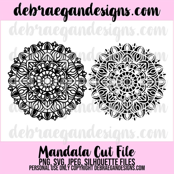 Mandala and Reverse Mandala Cut Files - SVG, PNG, JPEG, .Studio 3 - Silhouette Cameo, Cricut - Scrapbooking, Vinyl, Htv