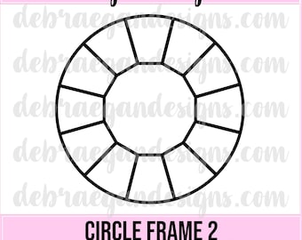 Circle Frame 2 Digital Cut File - SVG, PNG - Photo Frame- Photo Overlay- Photo Collage - Scrapbooking, Cricut, Silhouette