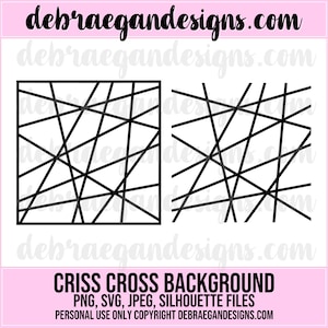 Criss Cross 12x12 Background - SVG, PNG, JPEG - Silhouette Cameo, Cricut - Cut File, Scrapbooking - Digital Cut File