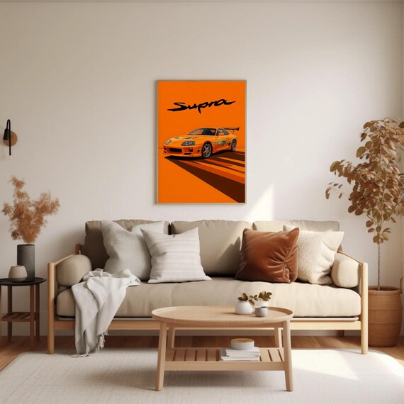 トヨタ・スープラ アートポスター A2版 Toyota Supra Poster: Fast and Furious Inspired Man Cave Wall Art