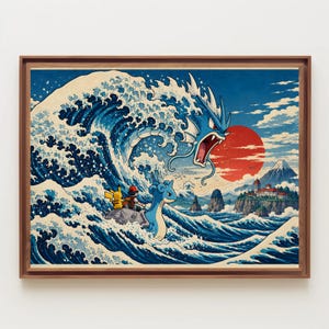 The great wave pikachu - Etsy 日本