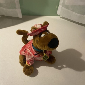 Vintage Scooby Doo Plüsch Feuerwehrmann Kostüm Cartoon Schüttgut Spielzeug 8 in 1998