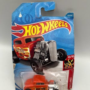 Hot Wheels '32 Ford Orange Lange Karte HE Flammen 2018 VERSIEGELT