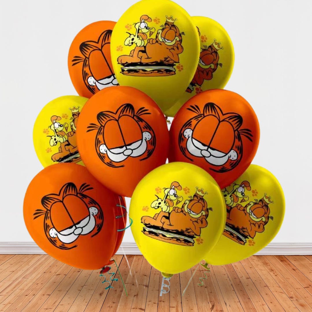 12/24pc Fat Cat Latex Foil Balloons Happy Birthday Party Supplies Baby ...