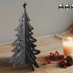 Weihnachtsbaum Dxf /Svg, Metalldekoration, Dijital Sofort-Download (Dxf, SVG, Pdf), Laser CNC-Plasma Wasserstrahl, DIY Weihnachtsbaum Dxf-Datei