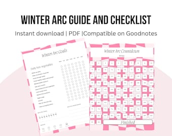 Winter Arc Challenge Planner, Wellness Tracker (PDF)