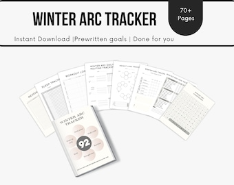 Winter Wellness Tracker, 92 Day Challenge, Health, Mood, Self-Care (Printable)