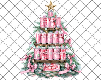 Coquette Diet Cola Santa Png, Diet Cola svg, Santa Png, Sublimation, Fabric Print, Whimsical Style Christmas download, t shirt image sticker