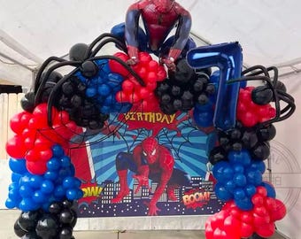 thumbnail image 2 of Spider Theme Birthday Banner, Pre-Threaded Ready-To-Use 2 of 14