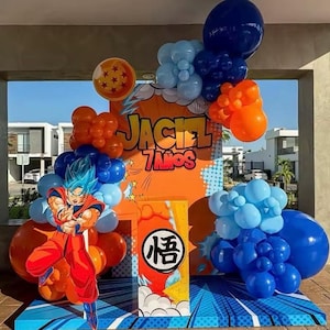 Ghirlanda di palloncini a tema blu e arancione ispirata a Dragon Ball Z / 127 pezzi di decorazioni per feste fai da te per bambini, figlio, ragazzo, compleanno