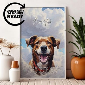 Custom Pet Memorial Portrait, Personalized Pet Portrait, Dog or Cat Memorial Gift, Sympathy Gift, Pet Loss Remembrance, Pet Memorial Gift