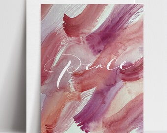 Peace (Plum) - Greeting Cards