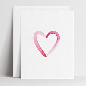 Aquarelle coeur - Cartes de voeux