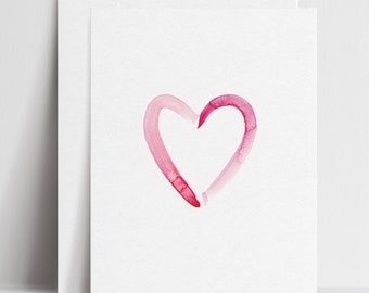Watercolor Heart - Greeting Cards